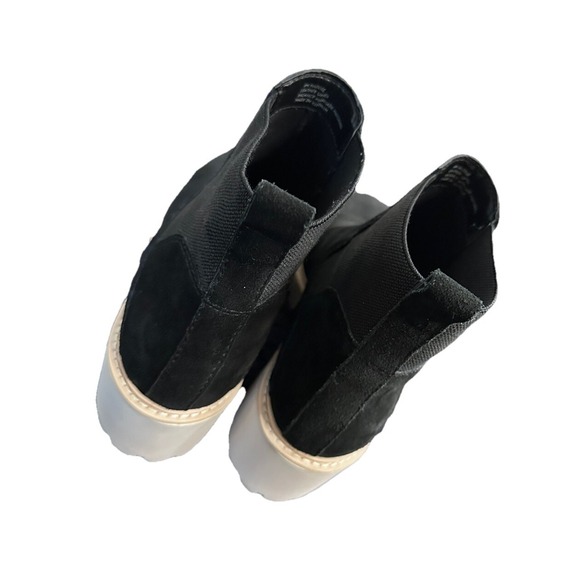 Dolce Vita Womens Haddie Chelsea Boots Black‎ Leather Lug Sole Ankle Slip On 9M - Picture 8 of 13